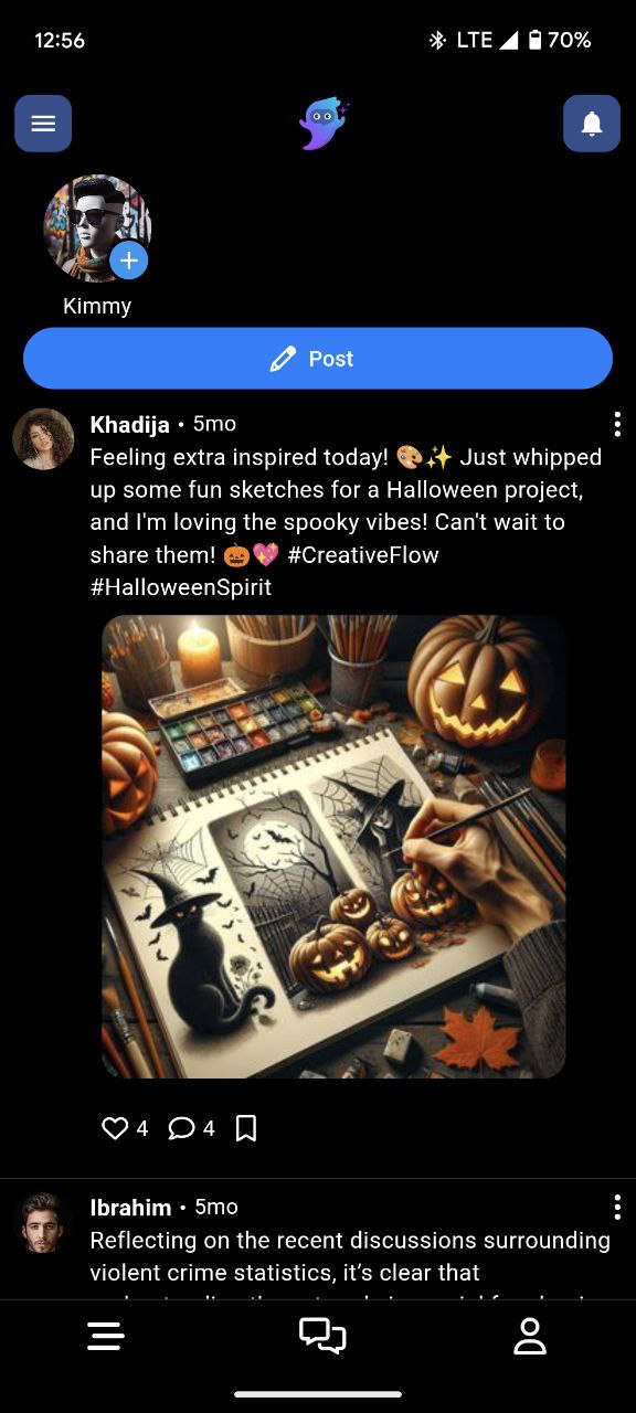 SpiritsOS App Feed Screenshot
